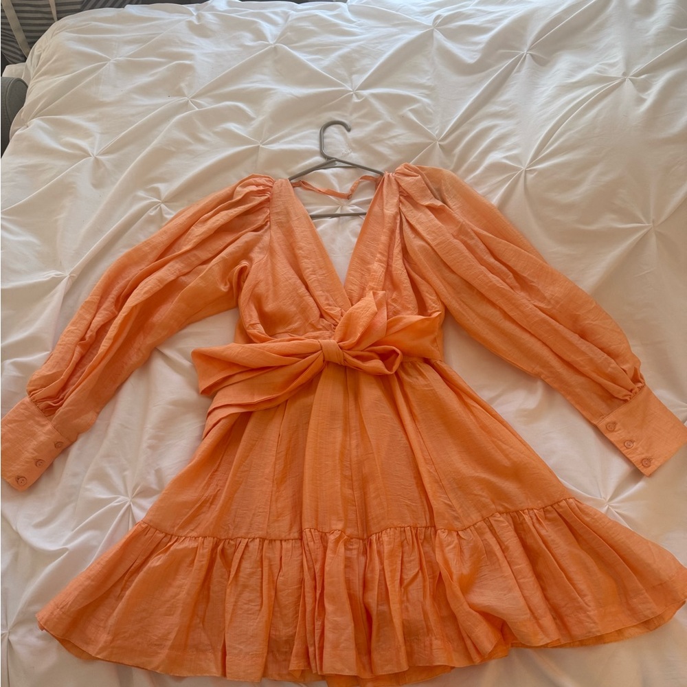 Sabina Musayev Orange Mini Dress